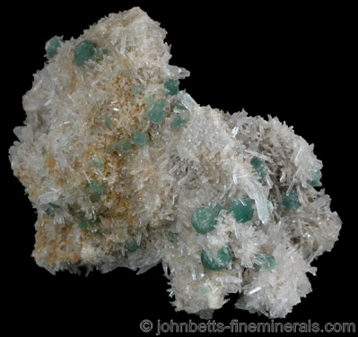 Green Cookeite Balls on Quartz from Stand On Your Head Mine, Saline County, Arkansas