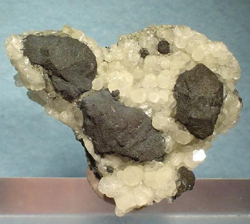 Bornite Crystals on Quartz from Leonard Mine, Butte, Butte District, Silver Bow Co., Montana