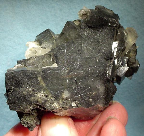 Boulangerite Included Inside Fluorite from Yaogangxian Mine, Yizhang Co., Chenzhou Prefecture, Hunan Province, China