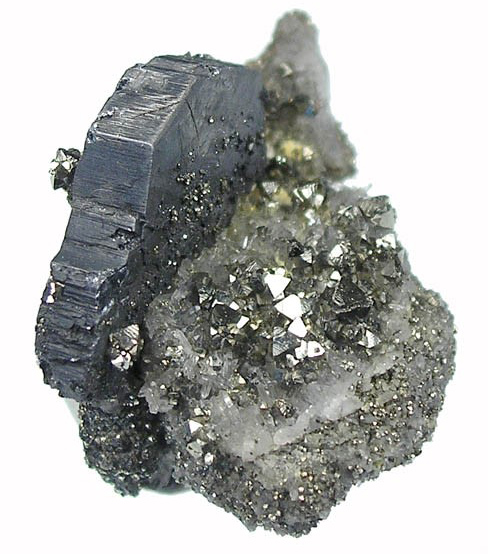 Striated, Tabular Bournonite from Machacamarca Mine, Machacamarca, Machacamarca District (Colavi District), Cornelio Saavedra Province, Potosi­ Department, Bolivia
