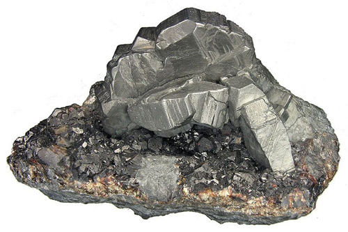 Bournonite on Sphalerite from Les Malines District, Saint-Laurent-le-Minier, Gard, Languedoc-Roussillon, France