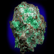 Brochantite on Hematite
