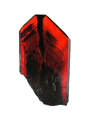 Red Flattened Brookite Crystal from Kharan District, Baluchistan, Pakistan