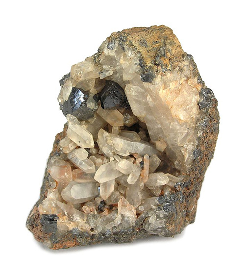 Brookite Crystals in Quartz from Magnet Cove, Arkansas