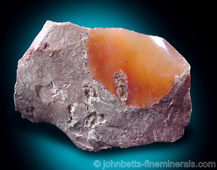 Orange Fire Opal in Matrix from Queretaro, Mexico