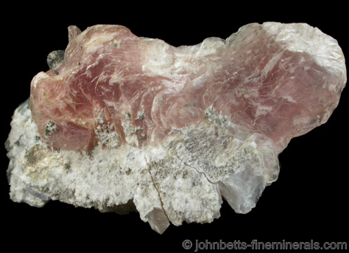 Translucent Pink Brucite from Texas, State Line District, Lancaster County, Pennsylvania
