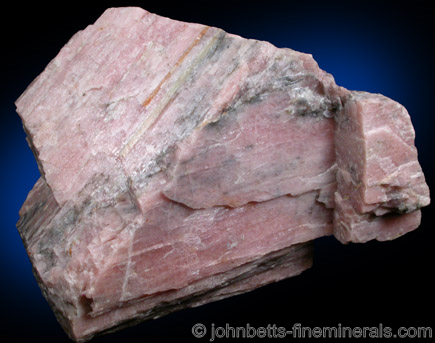 Pink Bustamite with Willemite from Franklin Mining District, Sussex County, New Jersey