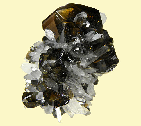 Gemmy Cassiterite with Quartz from Viloco Mine (Araca mine), Loayza Province, La Paz Department, Bolivia