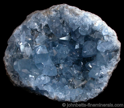 Blue Celestine Geode from Sankoany Deposit, near Ketsepy, Mahajanga Province, Madagascar