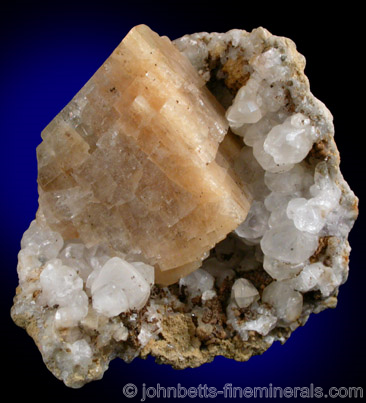 Tan Colored Chabazite Rhomb from Prospect Park Quarry, Prospect Park, Passaic County, New Jersey