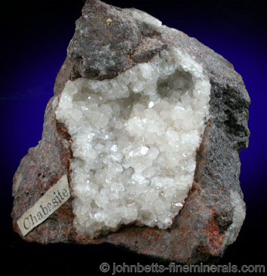 Drusy White Chabazite from Giant's Causeway, County Antrim, Northern Ireland, UK