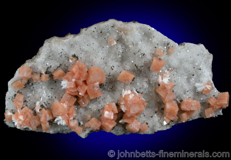 Deep Orange-Pink Chabazite from New Street Quarry, Paterson, Passaic County, New Jersey