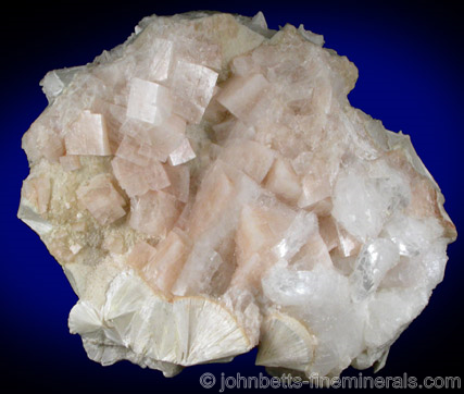 Light Pink Chabazite Rhombs from New Street Quarry, Paterson, Passaic County, New Jersey