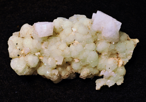 White Chabazite on Prehnite from Upper New Street Quarry, Paterson, Passaic County, New Jersey