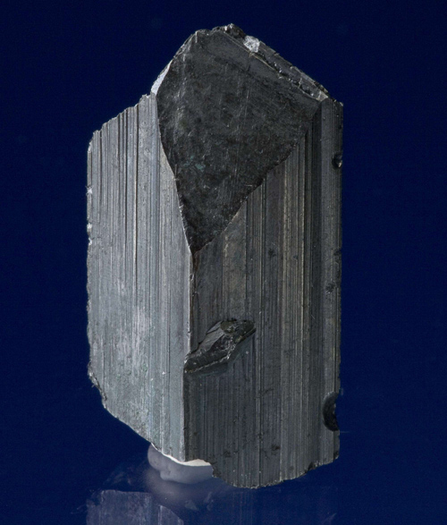 Prismatic Single Chalcocite Crystal from Leonard Mine, Butte, Montana