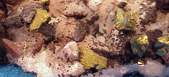 Chalcopyrite with Hematite and Calcite from Pea Ridge Iron Mine, Washington Co., Missouri