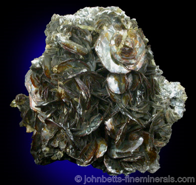 Platy Chlorite Crystals from Jeffrey Mine, Asbestos, Quebec, Canada