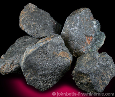 5 Pieces of Chromite from Wood's Chrome Mine, State Line District, Lancaster County, Pennsylvania