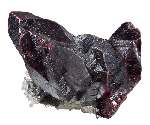 Large, Dark Red Cinnabar Crystals from Fenghuang Mine, Hunan Province, China