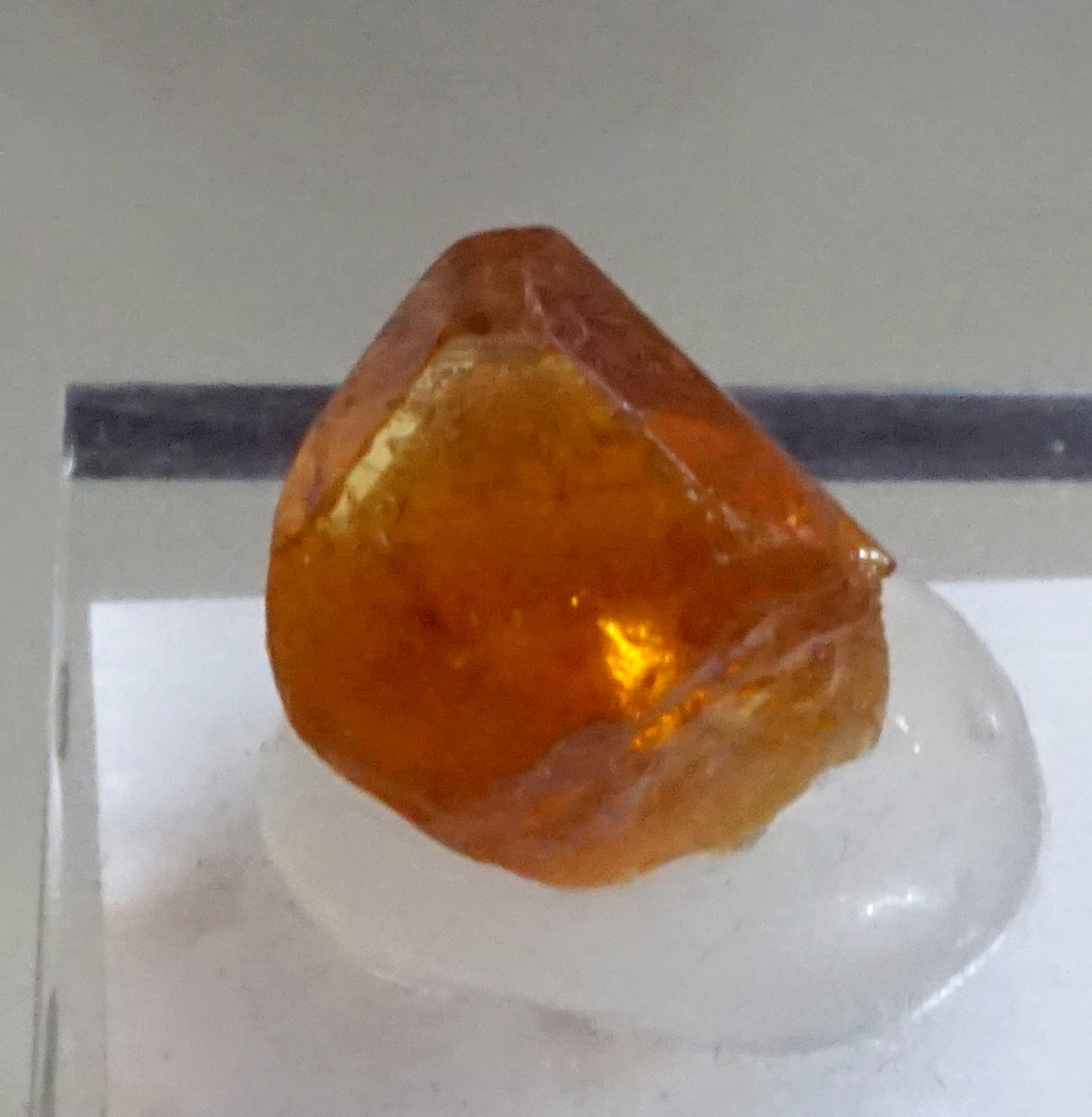 Transparent Orange Clinohumite Crystal from Kukh-i-Lal, Pamir Mountains, Badakshan, Afghanistan