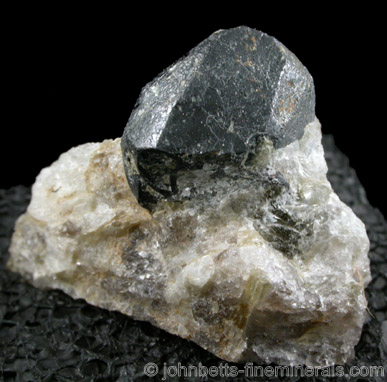 Columbite Crystal in White Albite from Spruce Pine, Mitchell County, North Carolina