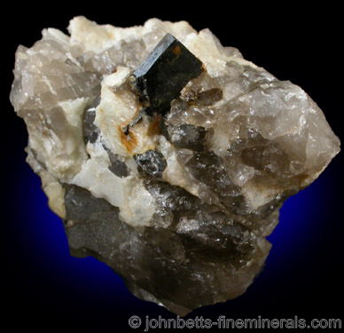 Columbite in Quartz and Albite from Strickland Quarry, Collins Hill, Portland, Middlesex County, Connecticut