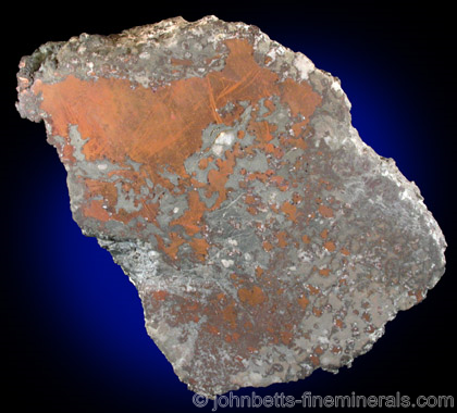 Polished Copper Wedge from Osceola Mine, Calumet, Keweenaw Peninsula Copper District, Michigan