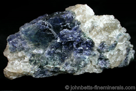 Deep Blue Cordierite from Route 9 roadcut at Beaver Meadow Road, Haddam, Middlesex County, Connecticut