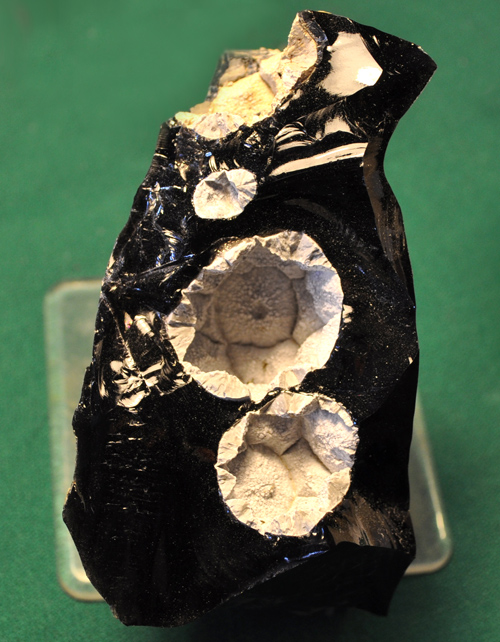 Cristobalite in Obsidian from Cougar Butte, Siskiyou, California