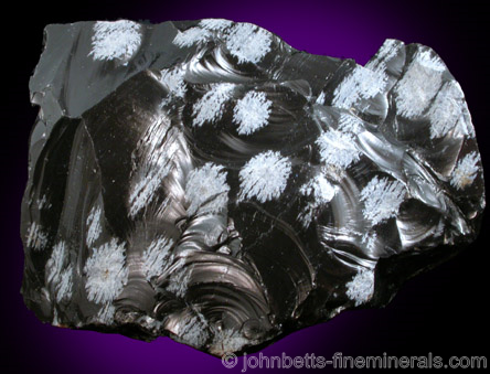 Cristobalite in Snowflake Obsidian from California