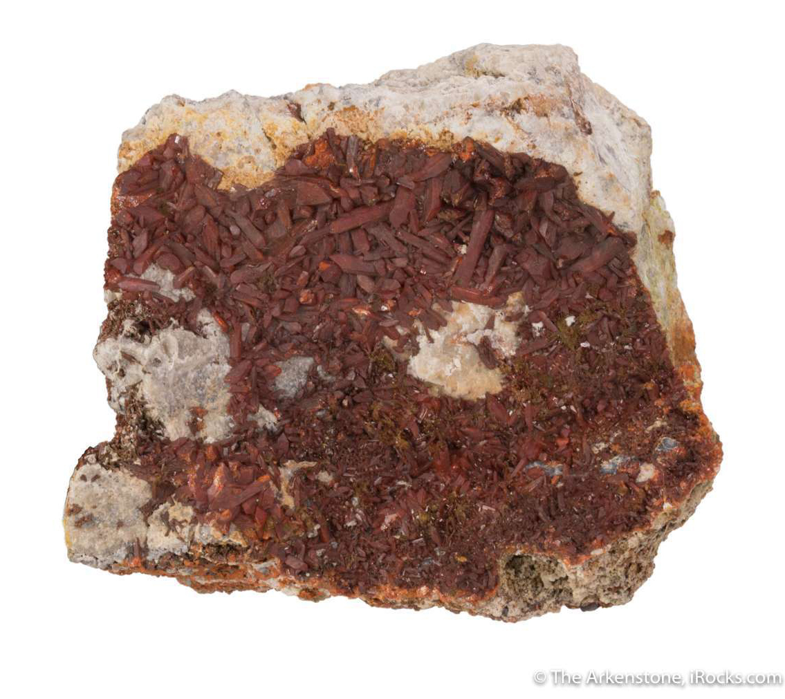 Brown Crocoite Crystal Grouping from Callenberg, Glauchau, Saxony, Germany