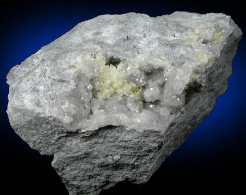 Cryolite with Weloganite and Marcasite from Francon Quarry, Montreal, Québec, Canada