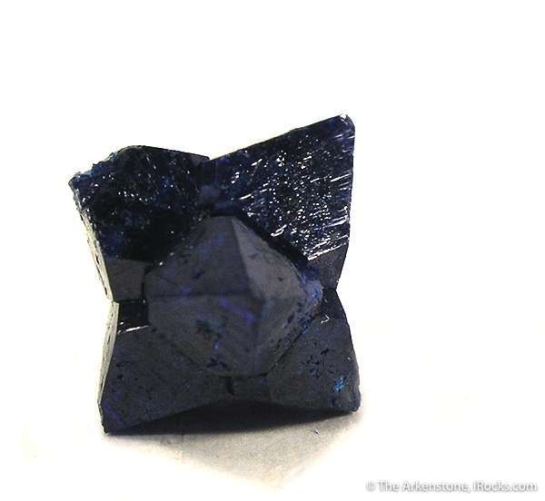 Deep Blue Twinned Cumengite Star from Amelia Mine, Boleo, Chihuahua, Mexico