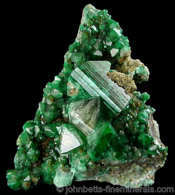 Green Adamite from Tsumeb from Tsumeb Mine, Otavi-Bergland District, Oshikoto, Namibia