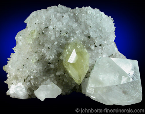Datolite with Calcite from Upper New Street Quarry, Paterson, Passaic County, New Jersey