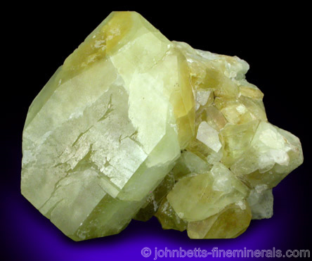 Very Large Datolite Crystal from 6 x 6 x 3 cm.