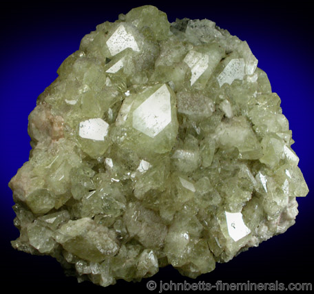 Glassy Green Datolite Crystals from Prospect Park Quarry, Prospect Park, Passaic County, New Jersey
