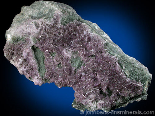 Acicular Purple Diaspore from Chester Emery Mines, Hampton County, Massachusetts
