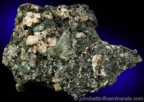 Edenite with Spinel from Franklin Mining District, Sussex County, New Jersey