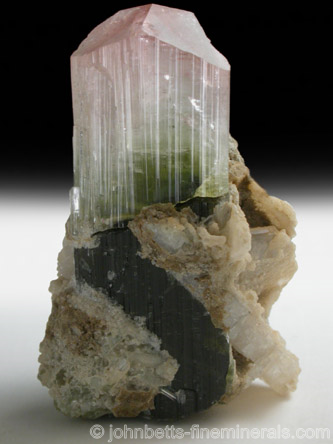 Elbaite in Matrix from Stak Nala, Pakistan
