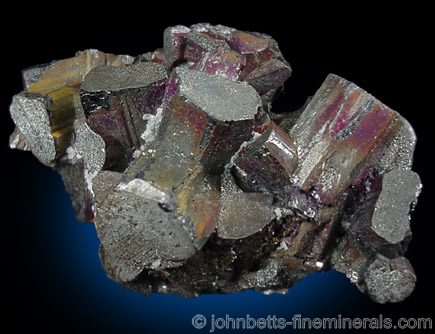 Iridescent Prismatic Enargite Crystals from Julcani Mine, Angaraes Province, Huancavelica Department, Peru