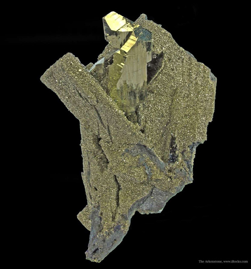 Enargite with Pyrite Coating from Julcani District, Angaraes Province, Huancavelica Department, Peru