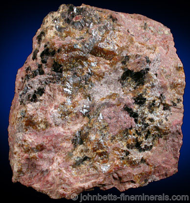 Pink Hancockite from Franklin Mining District, Sussex County, New Jersey