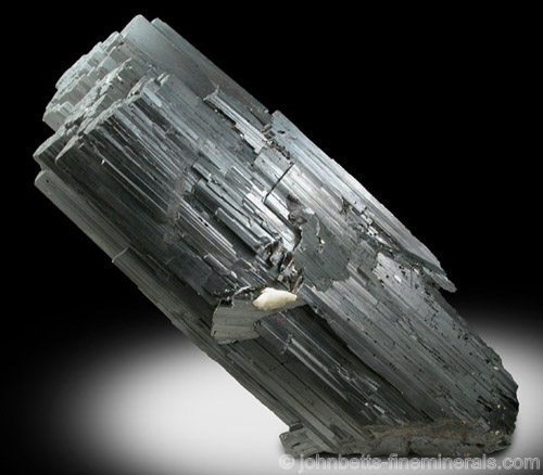 Elongated Black Ferberite from Yaogangxian Mine, Nanling Mountains, Hunan Province, China