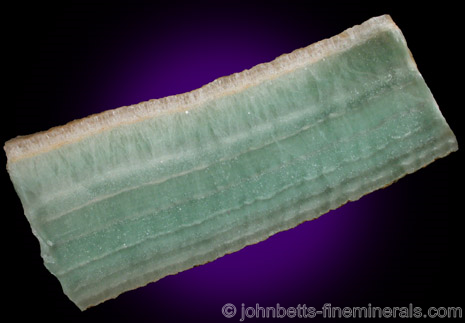 Polished Banded Fluorite Slab from Northgate District, Jackson County, Colorado