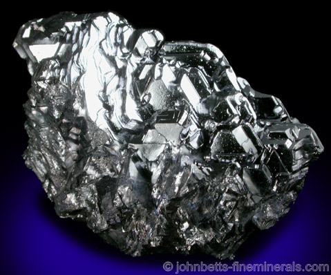 Twinned Galena Crystal Growth from Krushev Dol Mine, Madan District, Rhodope Mountains, Bulgaria