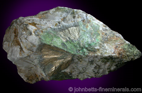 Gaspeite with Millerite from Pafuri, Limpopo Province (formerly Transvaal), South Africa