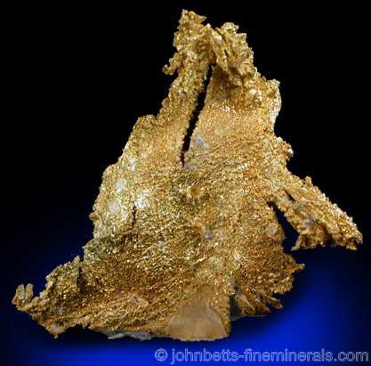 Crystallized Gold Leaf from Round Mountain Mine, near Tonopah, Nye County, Nevada
