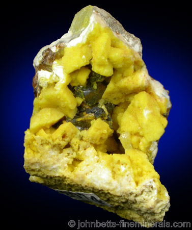 Greenockite Coating Calcite from Tri-State Lead-Zinc Mining District, near Joplin, Jasper County, Missouri