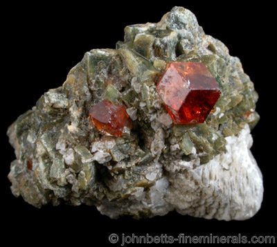 Grossular with Calcite and Diopside from Belvidere Mountain Quarries, Lowell (Eden Mills), Orleans County, Vermont